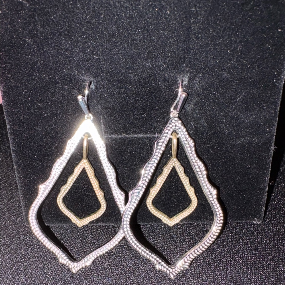 Kendra Scott Gold and Silver Drop Earrings